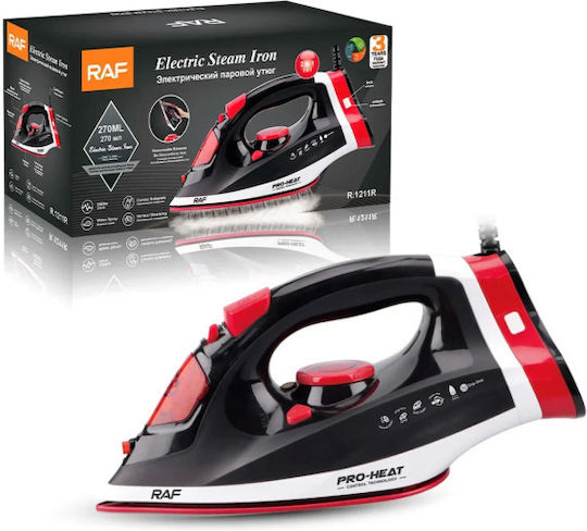Steam Iron 2600W with Ceramic Plate and Continuous Steam Supply 40g/min