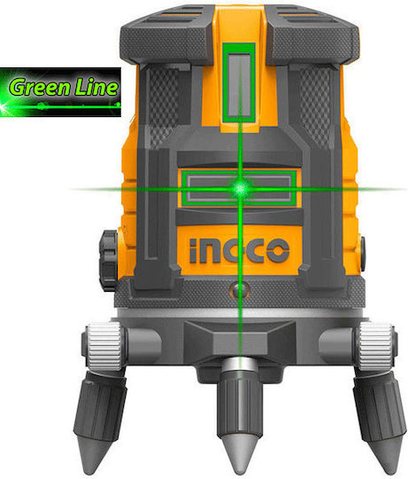 Ingco Autonivelant Liniar Nivelă Laser Fascicul Verde 1.5V cu Domeniu de Lucru 30m