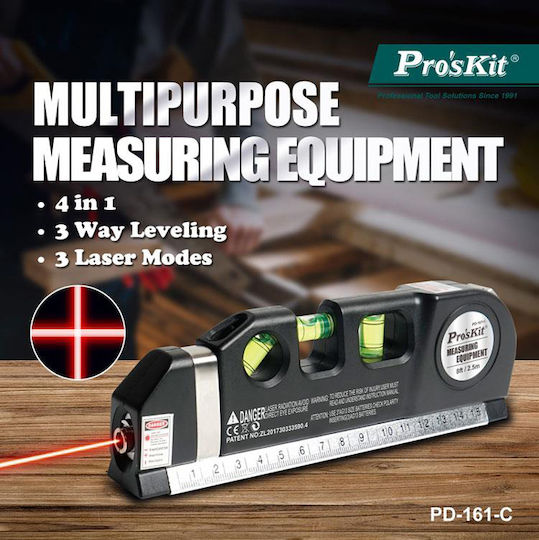 Proskit Linear Laser-Wasserwaage Roter Strahl
