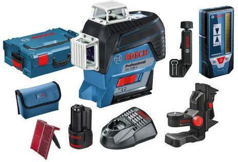 Bosch Professional GLL 3-80 C Self-leveling Linear Laser Level Red Beam 12V with Working Range 30m
