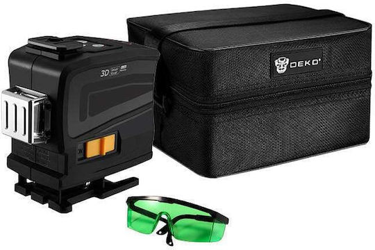 Deko Linear Laser Level Green Beam 3.7V with Working Range 30m