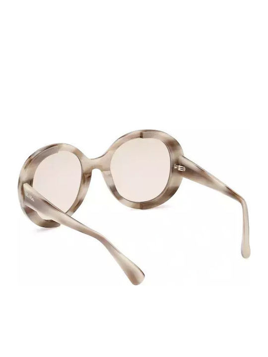 Max Mara Women's Sunglasses with Beige Plastic Frame and Beige Lens mm 0074 20e