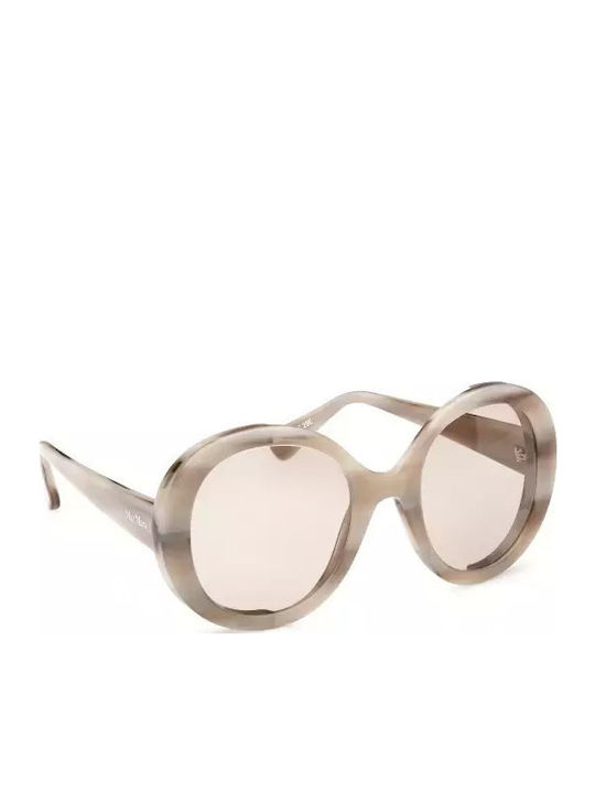 Max Mara Women's Sunglasses with Beige Plastic Frame and Beige Lens mm 0074 20e