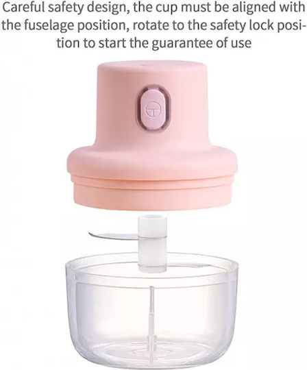 Πολυκόπτης Multi με Δοχείο 100ml Ροζ