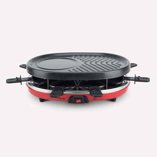 HKoenig Επιτραπέζια Ηλεκτρική Ψησταριά Raclette 900W Ανοξείδωτη