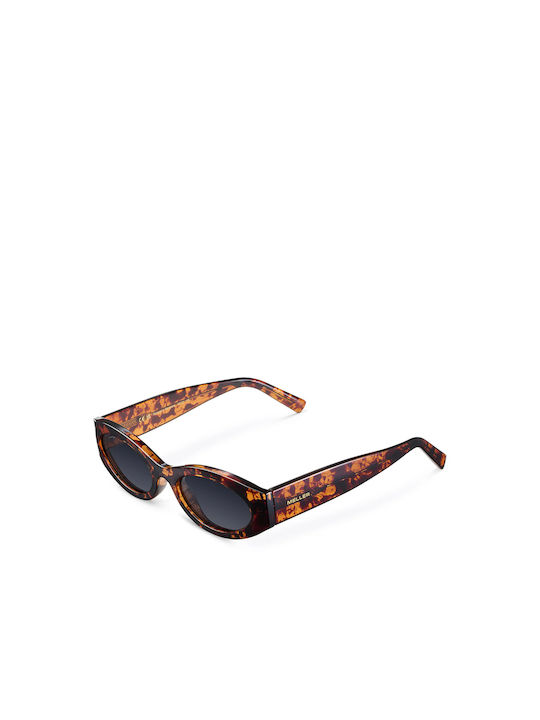 Meller Tigris Women's Sunglasses with Brown Tartaruga Plastic Frame and Black Polarized Lens NE-TIGCAR