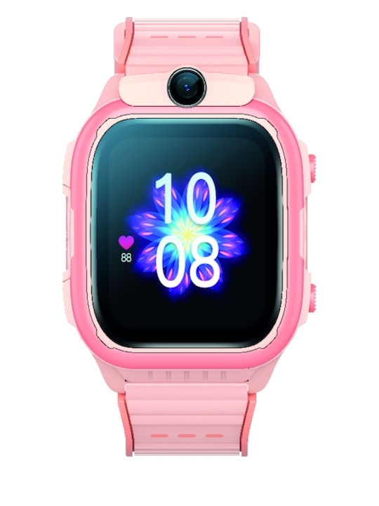 Kinder-Digitaluhr mit GPS und Kautschuk/Plastikarmband Rosa
