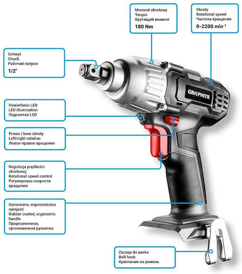 Graphite Κατσαβίδι Μπαταρίας Solo 18V