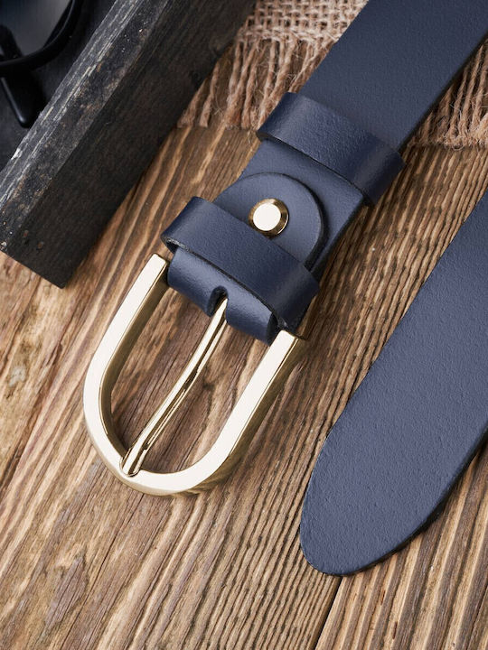 Leder Damen Gürtel Marineblau