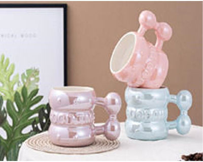 Ceramic Mug with Ribbon Bow Purple