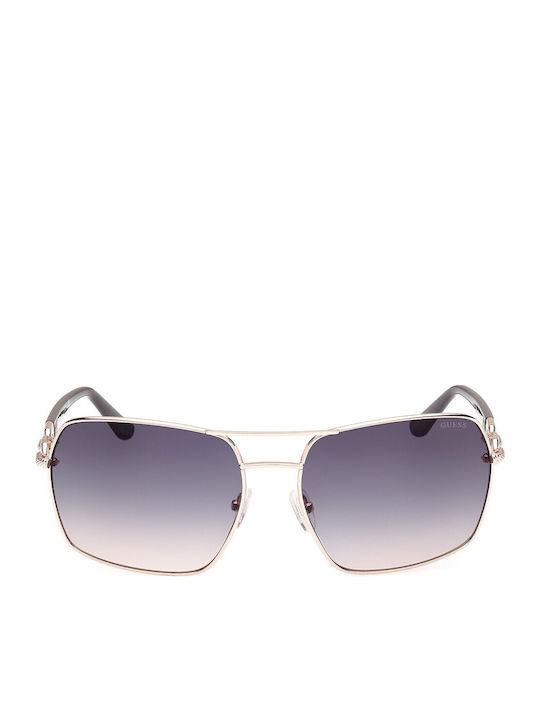 Guess Ochelari De Soare Pentru Femei Cu Ramă Metalică Neagră Și Lentile Violet Degrade GU00159 28W