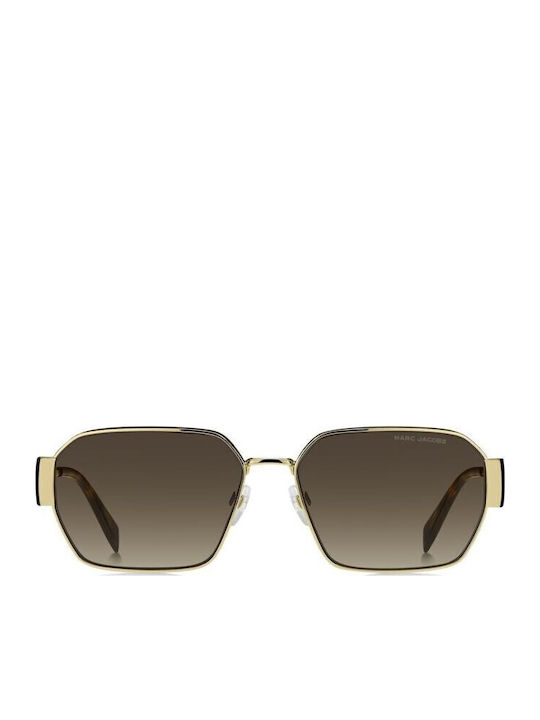 Marc Jacobs Women's Sunglasses with Gold Metal Frame and Brown Gradient Lens MARC 805/S 01QHA