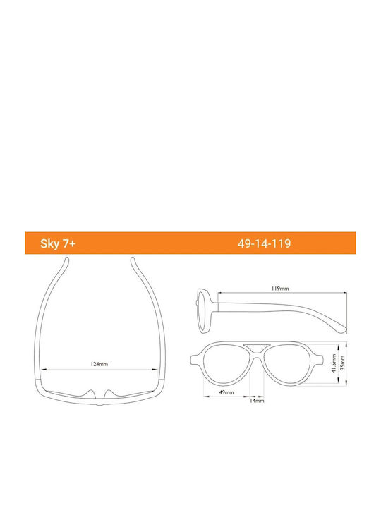 Real Shades Sky Youth Unbreakable Kids Sunglasses White for 7+ Years