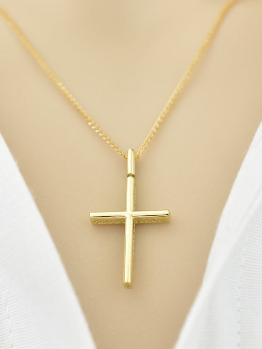 Goldjewels Women's Gold Cross 14K Double Sided