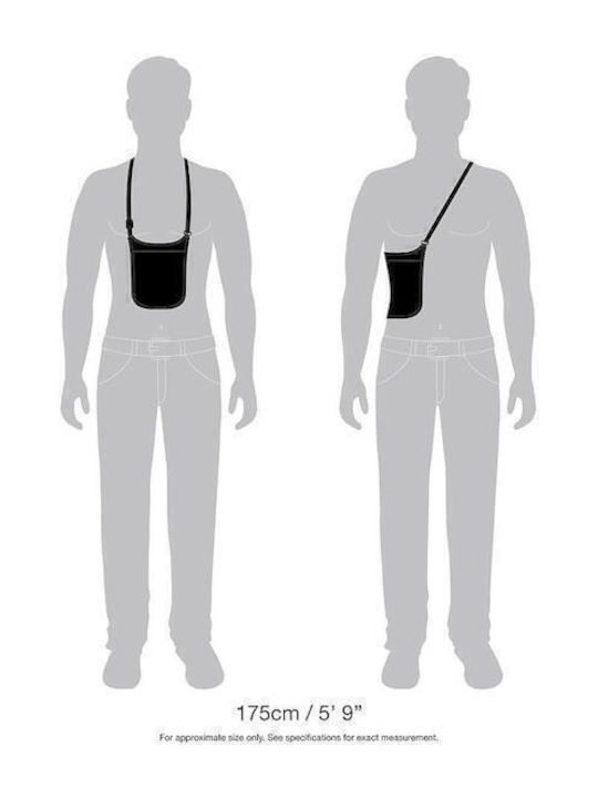 Coversafe Neck Pouch Ανδρική Τσάντα Ώμου / Χιαστί Μαύρη