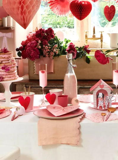 Heart Bow Plate for Party 8pcs
