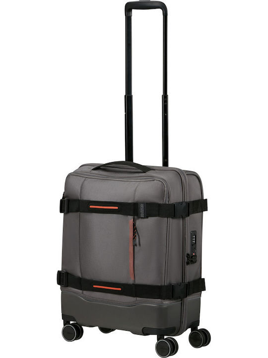 American Tourister Track Cabin Travel Suitcase Fabric Dark Grey with 4 Wheels Height 55cm