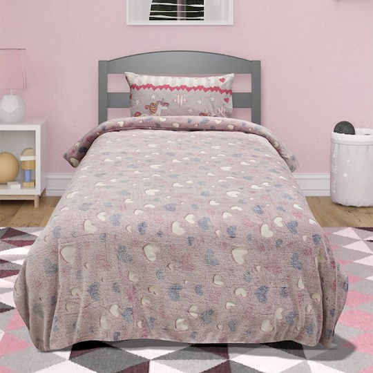 Lino Home Blanket Fleece Glowing Pink 160x220cm
