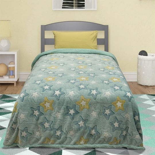 Lino Home Blanket Fleece Glowing Mint 160x220cm