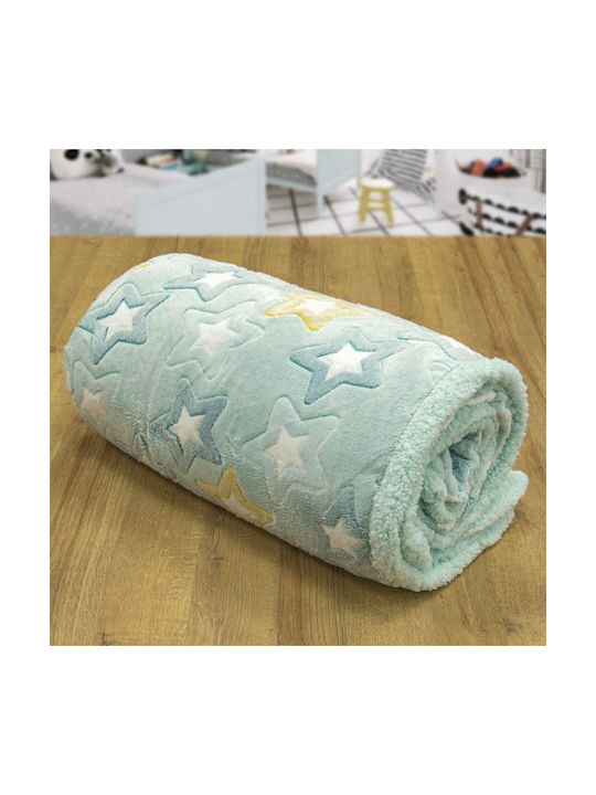 Lino Home Одеяло Флийс Светещо Mint 160x220cm