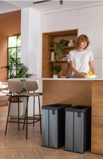 Keter Abfalleimer Recycling Kunststoff Blau 54Es 1Stück