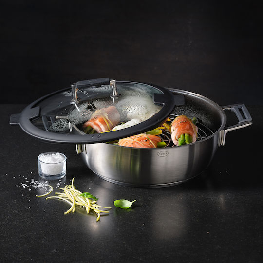 Rosle Silence Pro Rostfreier Stahl Pfanne mit Deckel 28cm