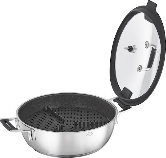 Rosle Silence Pro Rostfreier Stahl Pfanne mit Deckel 28cm