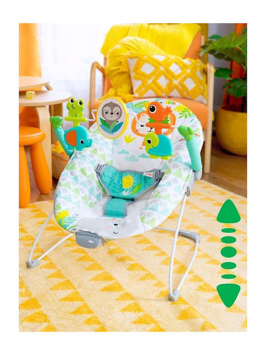 Bright Starts Electric Baby Relax Spinnin Safari with Vibration Light Blue for Child up to 9kg