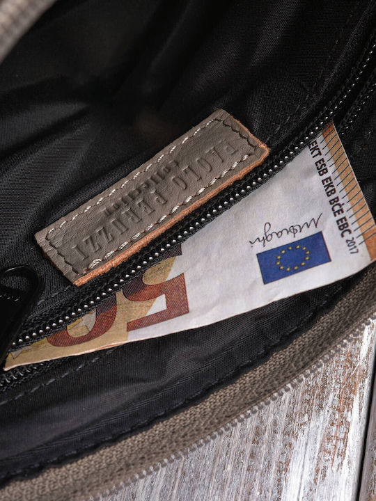 Δερμάτινη Γυναικεία Τσάντα Ώμου Γκρι