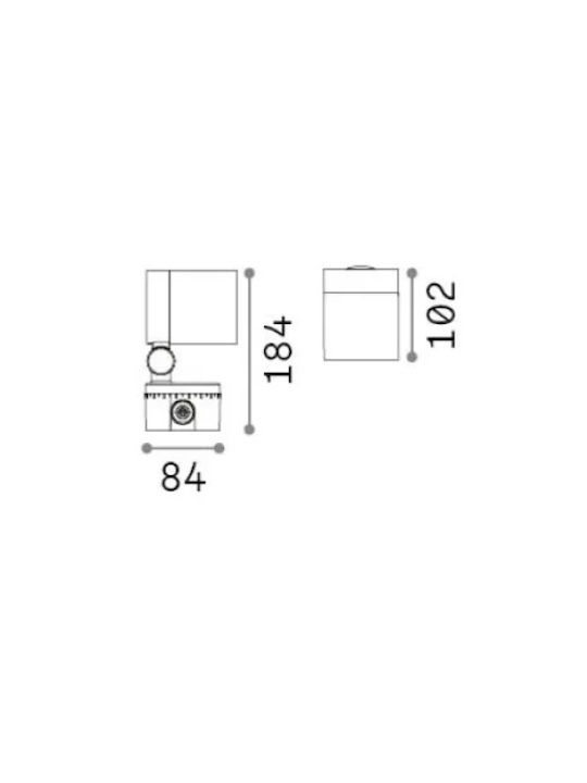 Ideal Lux Προβολάκι LED 13W 184x10.2x8.4cm Ideal Lux Προβολάκι LED 13W 184x10.2x8.4cm