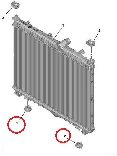 Untere Wasserkühlerhalterung Corsa-f 1.2 Puretech 75