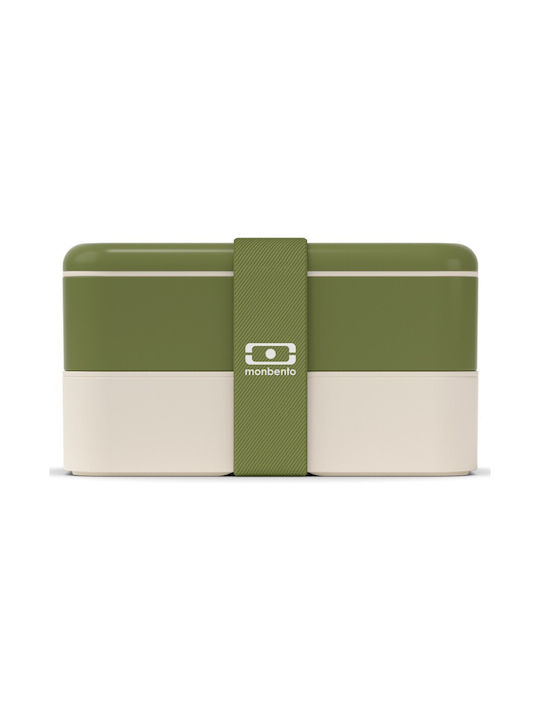 Monbento Mb Original Cutie pentru Mâncare Plastic Bej Potrivit pentru Cuptor cu Microunde 1buc