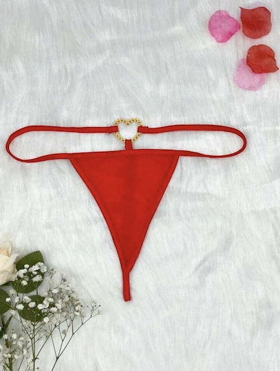 Γυναικείο Σλιπ String Tres Chic Κόκκινο