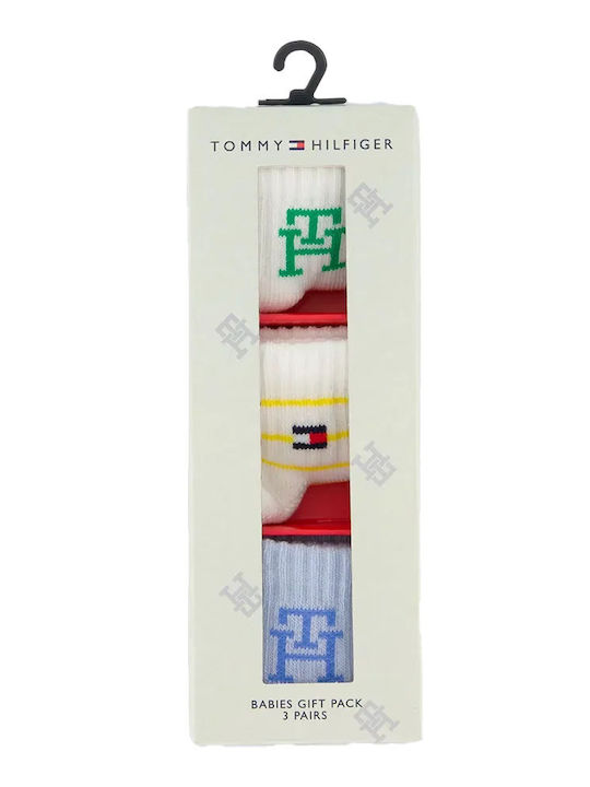 Tommy Hilfiger Детски чорапи White, Sky Blue 3 Чифта