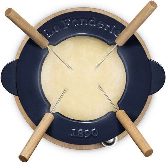 HKoenig Mont D'arbois Vas pentru Fondue cu lumină de ceai Din fonta Albastru
