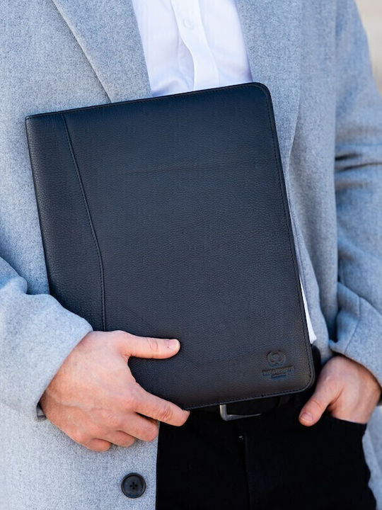 Leder Herrentasche Geldbörse Schwarz