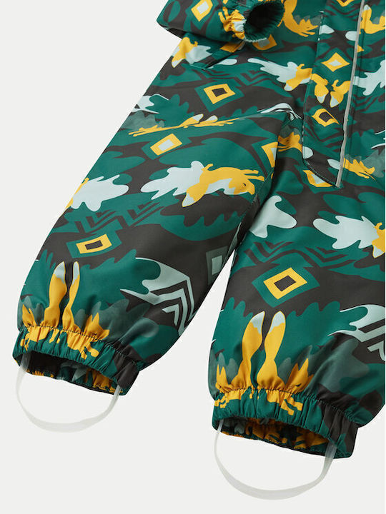 Reima Baby Bodysuit for Going Out Long-Sleeved Green-Yellow