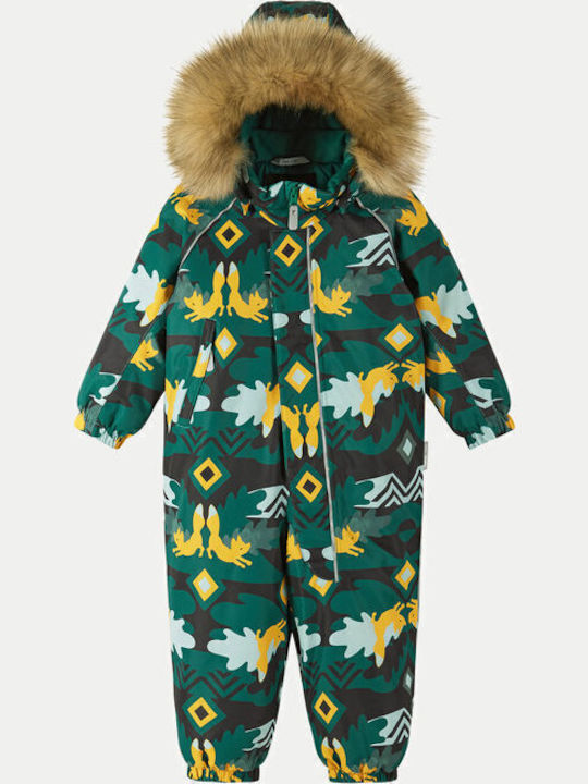 Reima Baby Bodysuit for Going Out Long-Sleeved Green-Yellow