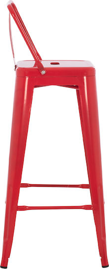 Stool for Bar Outdoor Melita-pro Red 42x42x100cm