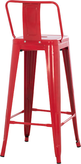 Stool for Bar Outdoor Melita-pro Red 42x42x100cm