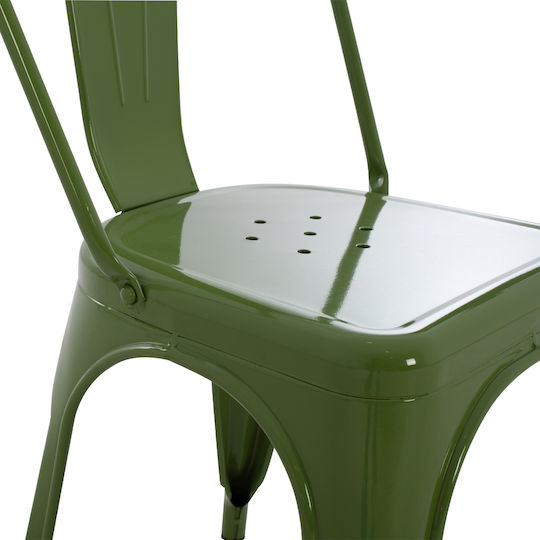 Melita-pro Καρέκλα Τραπεζαρίας Μεταλλική Light Olive Green 44x47x84.5εκ.