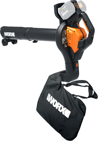 Worx Φυσητήρας / Απορροφητήρας Χειρός Μπαταρίας 40V Solo με Ρύθμιση Έντασης & Μέγιστη Ταχύτητα Αέρα 268km/h