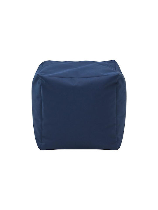 Stool For Living Room Upholstered with Fabric Cube Blue 40x40x40cm