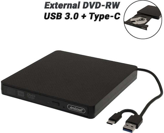 External DVD/CD/Blu-Ray Recorder for Laptop Blue