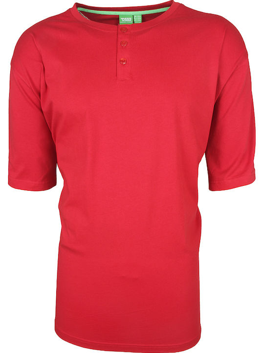 The DUKE Clothing Co. Καλοκαιρινή Ανδρική Πιτζάμα Βαμβακερή Κόκκινη The DUKE Clothing Co. Καλοκαιρινή Ανδρική Πιτζάμα Βαμβακερή Κόκκινη