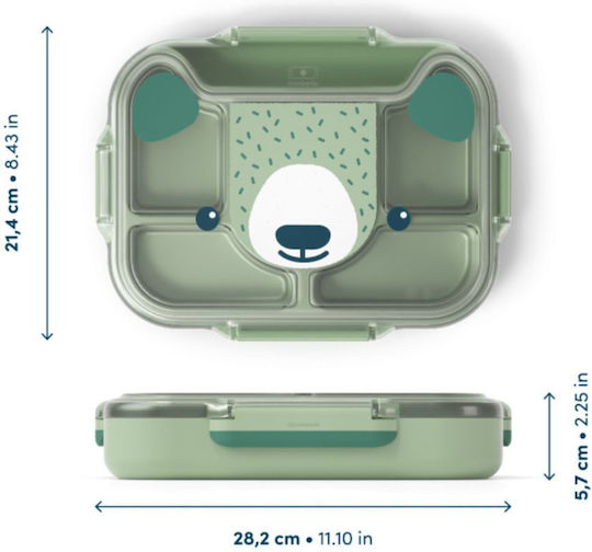 Monbento Ανοξείδωτο Παιδικό Δοχείο Φαγητού 0.95lt Πράσινο