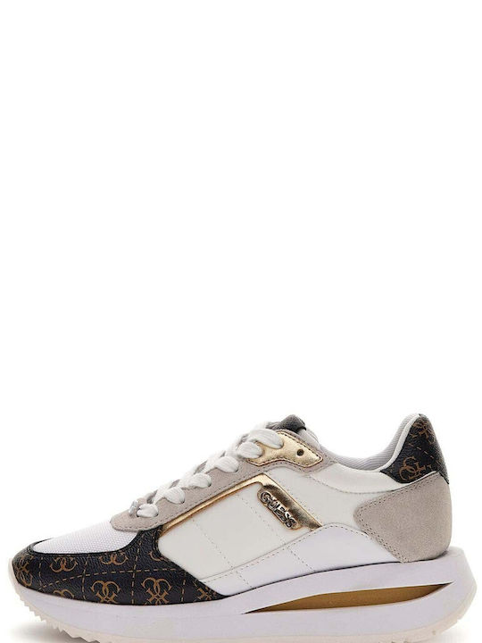 Guess Sneakers White Brown