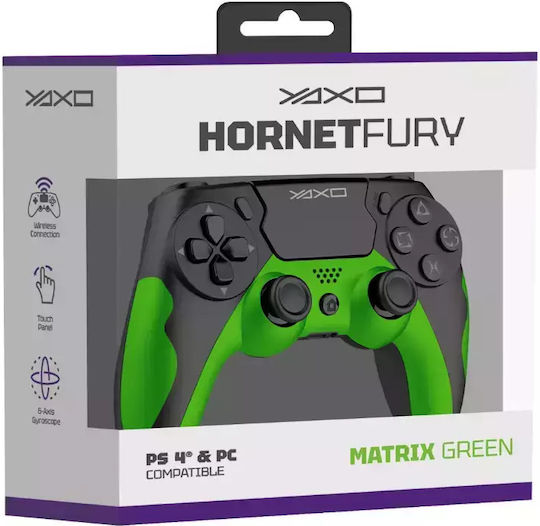 Yaxo Hornet Fury Ασύρματο Gamepad για PC / PS4 Πράσινο