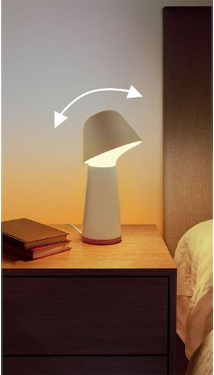 Philips Table Lamp LED with White Shade and Base