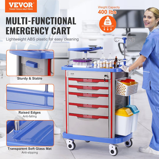 Vevor Vevor Mobile Nursing Table with Adjustable Height